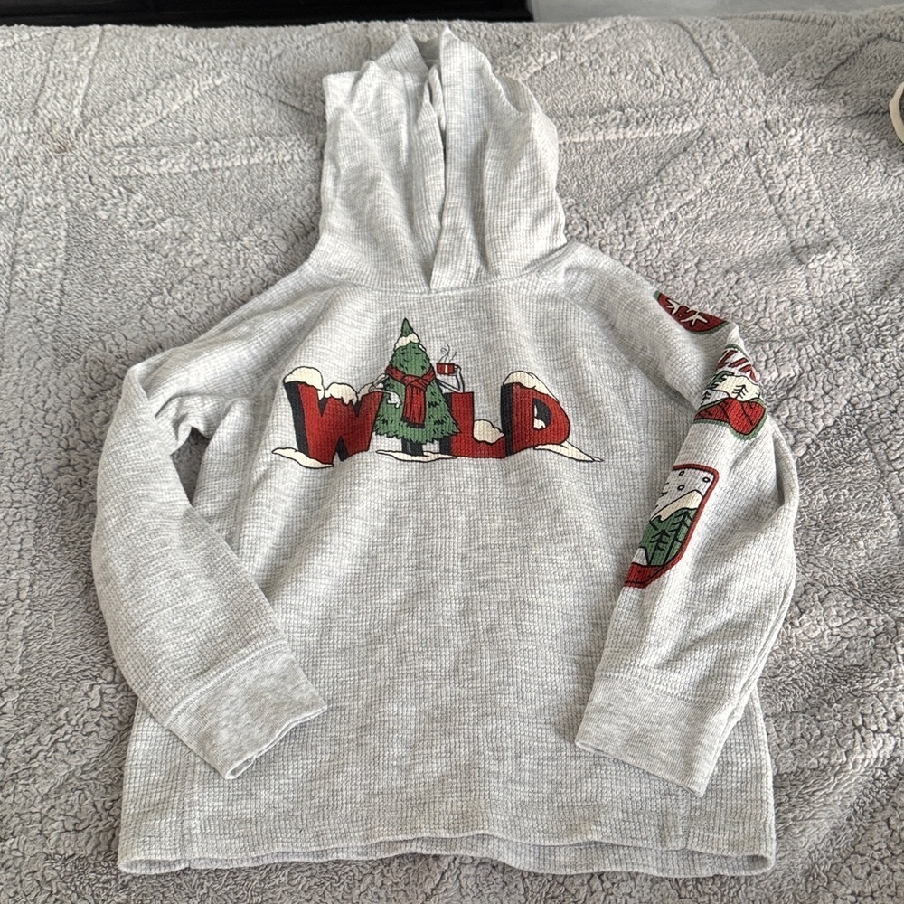 Old Navy Gray Textured Hoodie